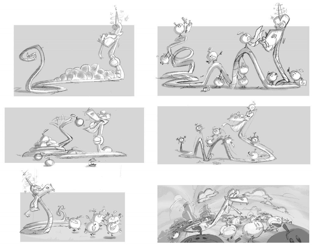 Vector art and create JS, Google Doodle, stylized design, animation, game design, character design, art direction,for Google homepage by designer, illustrator, animator Gerben Steenks. Game art and game design. Digital painting. Final google coloured character game art.